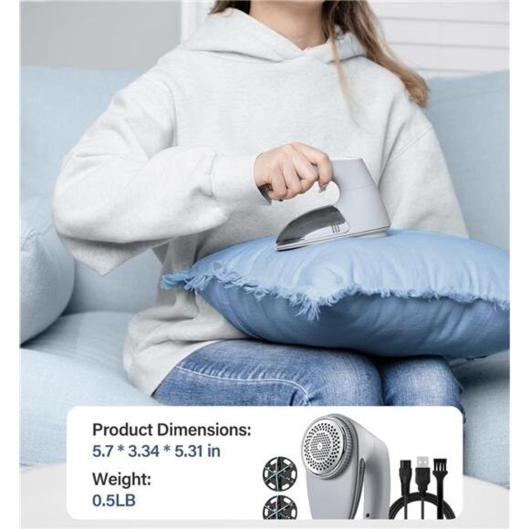 Fabric Shaver, Lint Shaver, Lint Remover Defuzzer Sweater Shaver for Clothes - Picture 6 of 7